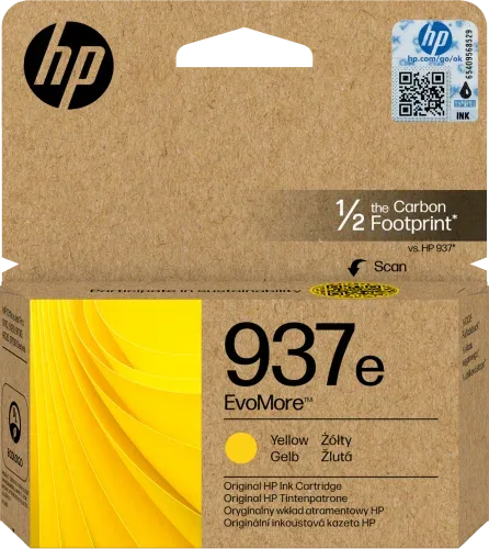 HP Cartucho de Tinta Original EvoMore 937e amarilla