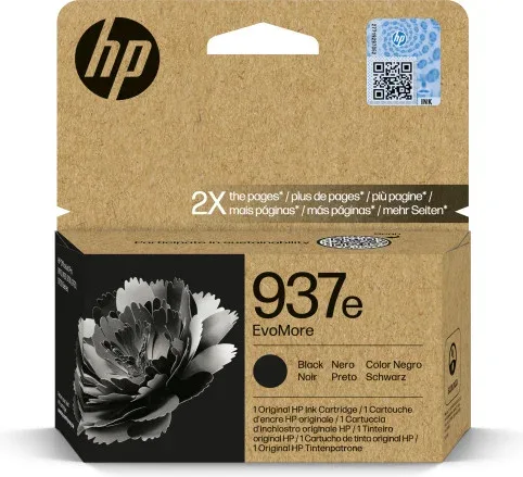 HP Cartucho de Tinta Original EvoMore 937e negra