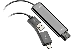 HP Poly Adaptador negro Poly DA75 USB a QD compatible con TAA
