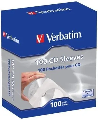 Fundas CD-R Verbatim Sleeves/ Caja-100uds