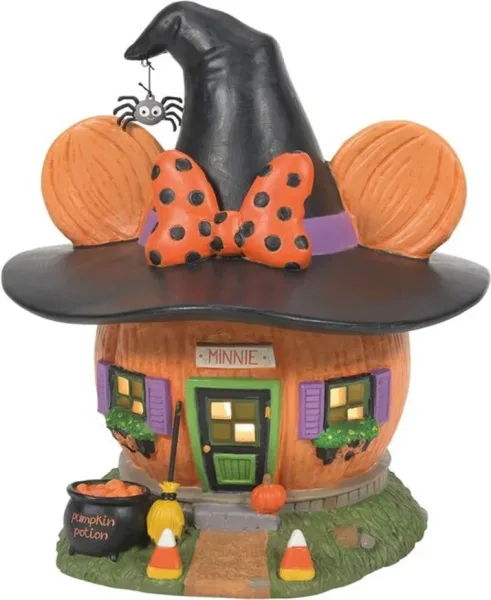 Figura decorativa enesco disney mickey & minnie minnie casa calabaza