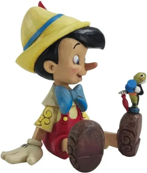Figura enesco disney pinocchio sentado & pepito grillo