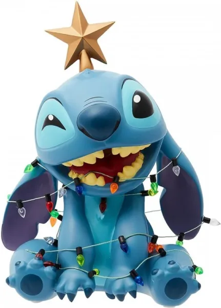 Figura enesco disney stitch luces navideñas