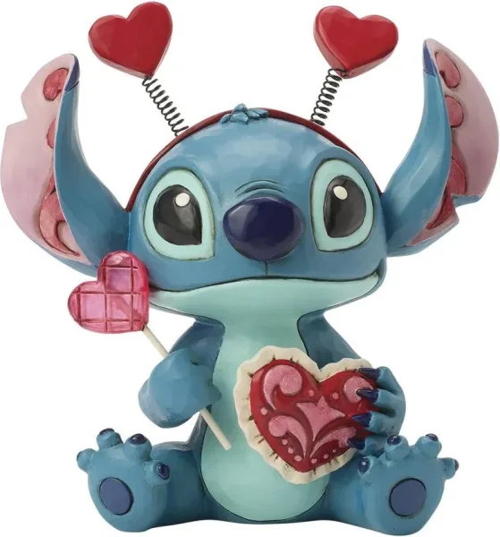 Figura enesco diseny stitch san valentín