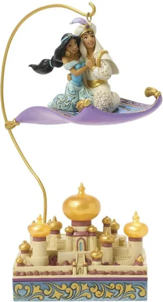 Figura enesco jazmín y aladín sobre agrabah
