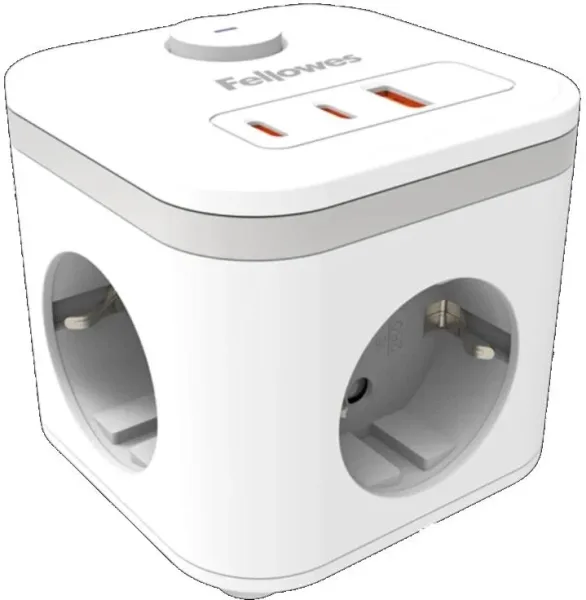 Fellowes Cubo Multienchufe USB Blanco
