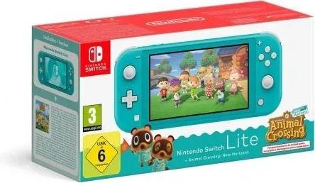 Nintendo Switch Lite Azul Turquesa + Juego Nintendo Animal Crossing New Horizons