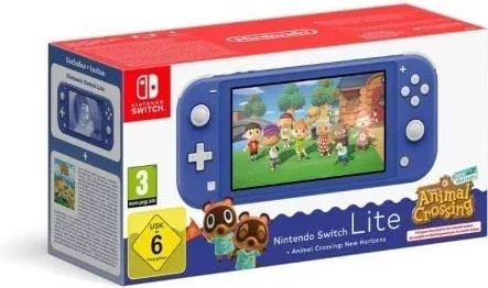 Nintendo Switch Lite Azul + Juego Nintendo Animal Crossing New Horizons