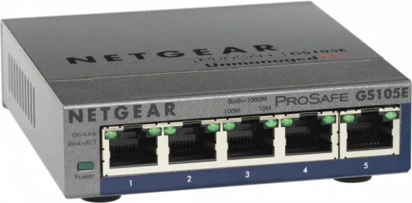 Hub Switch 5 Ptos 10/100/1000 Netgear Gs105E-200Pe Gs105E-2