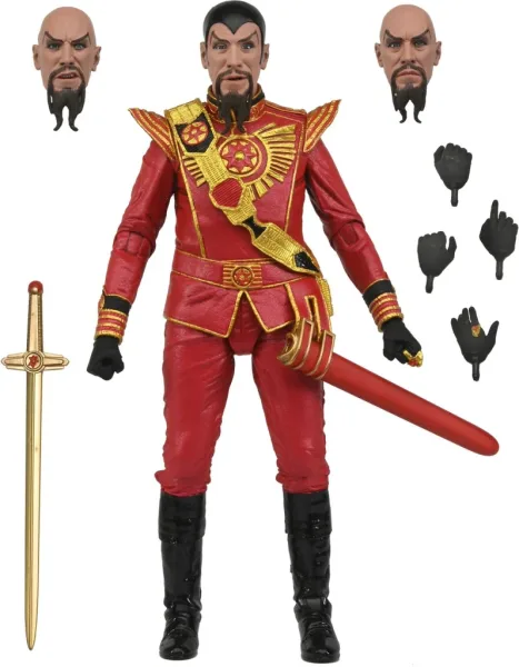 Figura neca flash gordon (1980) ultimate ming (red military outfit)