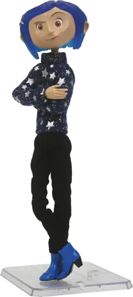 Figura neca coraline con jersey de estrellas