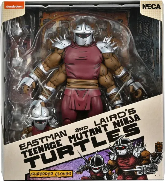 Figura neca tortugas ninja shredder clone & mini shredder