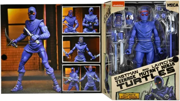 Figura neca tortugas ninja (mirage comics) ultimate foot ninja