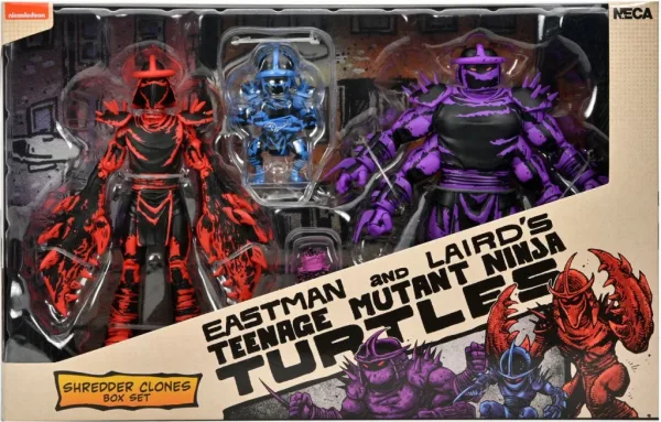 Figura neca teenage mutant ninja turtles mirage comics shredder clones box set 18cm