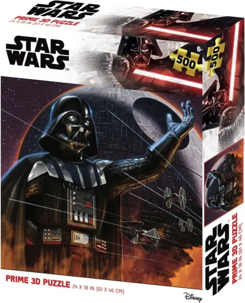 Puzle lenticular prime 3d star wars darth vader y la estrella de la muerte 500 piezas