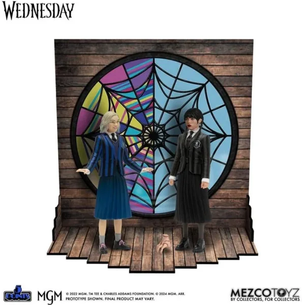 Pack 2 figuras mezco toyz wednesday 5 points wednesday & enid