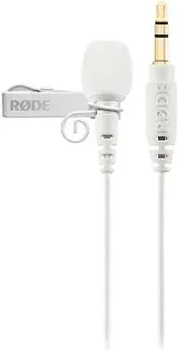 Microfono rode lavalier go white jack 3.5mm trs - 110db - omnidirectional - blanco