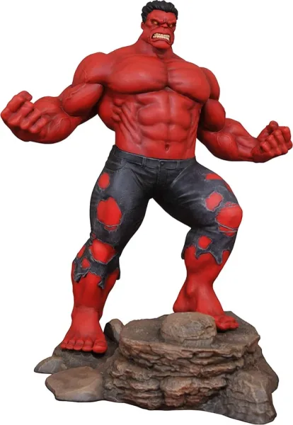 Figura diamond select toys marvel gallery diorama red hulk