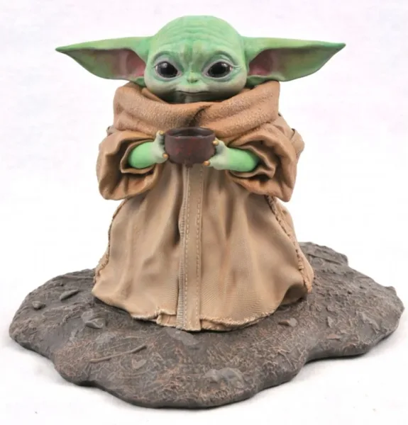 Figura diamond collection star wars the mandalorian the child con sopa resina 20 cm milestones 1 - 2 scale