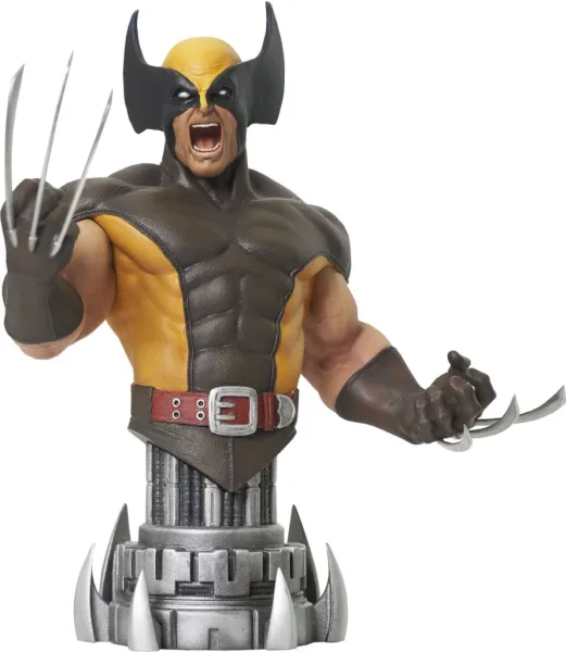 Figura busto diamond collection marvel comic wolverine brown mini busto