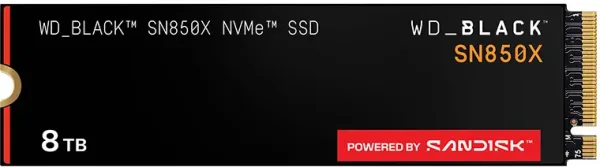 8 TB SSD SERIE M.2 2280 PCIe BLACK NVMe SN850X WD