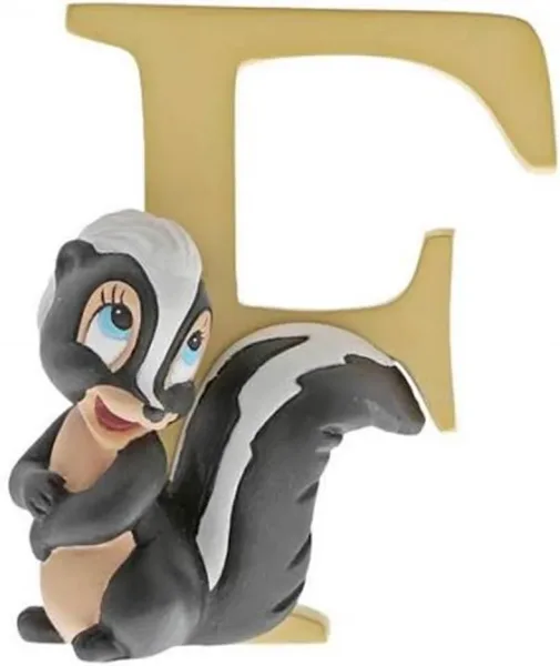 Figura enesco disney bambi flor letra f