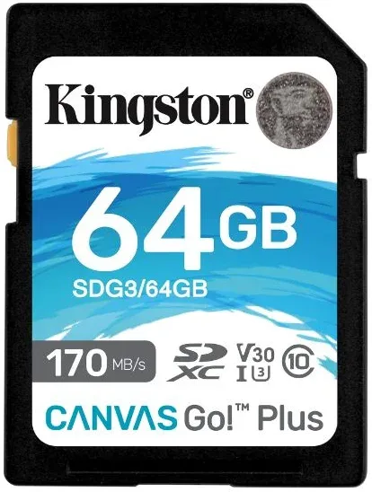 SECURE DIGITAL HC 64 GB CANVAS GO PLUS CLASE10 KINGSTON