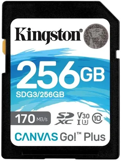 SECURE DIGITAL HC 256 GB CANVAS GO PLUS CLASE10 KINGSTON
