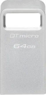 Kingston Technology DataTraveler Micro unidad flash USB 64 GB USB tipo A 3.2 Gen 1 (3.1 Gen 1) Plata