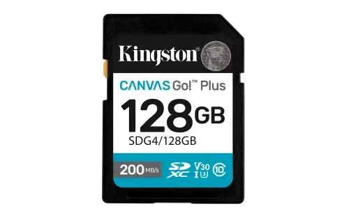 Kingston Technology 128GB SDXC Canvas Go Plus Gen4 200MB/s C10 UHS-I U3 V30