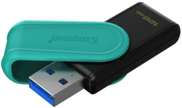 Kingston Technology DataTraveler 128GB Portable USB 3.2 Gen 1 Exodia S (Black/Turquoise)