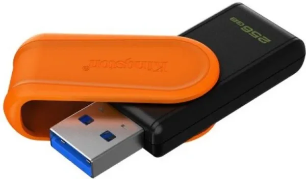 Kingston Technology DataTraveler 256GB Portable USB 3.2 Gen 1 Exodia S (Black/Orange)