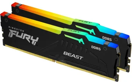 Kingston Technology FURY Beast 64GB 5600MT/s DDR5 CL40 DIMM (Kits de 2) RGB