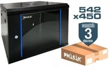 Armario Rack Mural Desmontado Phasak PHO 2207D/ 19"/ Altura 7U