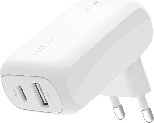 Boostcharge™ 42W - 30W USB-C Pd Pps + 12W USB-A Dual Wall Charge