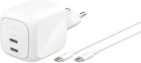 Belkin WCH020KQ2MWH-B6 cargador de dispositivo móvil Universal Blanco Corriente alterna Carga rápida Interior