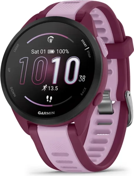Garmin Forerunner 165 Music 3,05 cm (1.2") AMOLED 43 mm Digital 390 x 390 Pixeles Pantalla táctil Púrpura GPS (satélite)