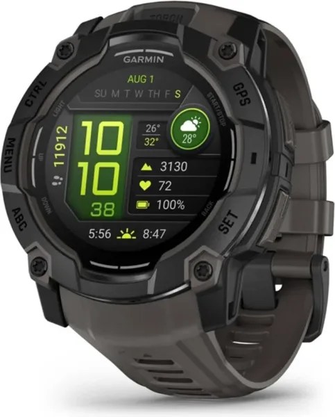 Smartwatch garmin instinct 3 amoled GPS 1.3 pulgadas 4gb linterna sensor avanzado negro