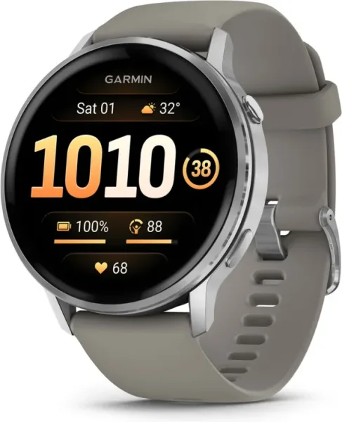 Smartwatch Garmin Venu 4 45 Mm Bisel Plateado