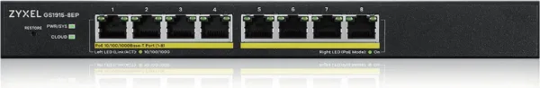 Switch Zyxel Gs1915-8Ep 8-Port Gbe Poecpntsmart Hybrid Mode Switch
