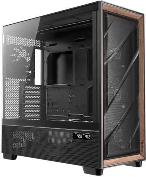 CAJA ANTEC FLUX PRO EUV WOOD ATX 2XUSB3.0 SIN FUENTE NEGRO