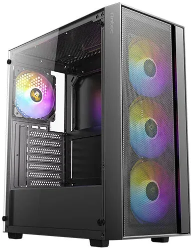 CAJA ANTEC AX65 ARGB ATX NEGRO 4XVENT 120MM 2XUSB SN FUENTE