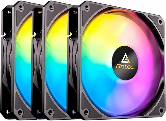 KIT 3 VENTILADORES AUXILIAR P12 A-RGB NEGRO ANTEC
