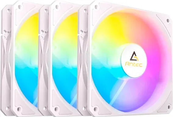 KIT 3 VENTILADORES AUXILIAR P12 A-RGB BLANCO ANTEC
