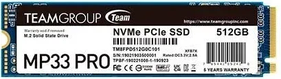 DISCO DURO M2 SSD 512GB TEAMGROUP MP33 PRO GEN3x4 PCI-E 3.
