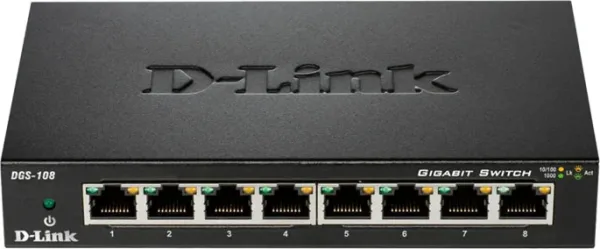 D-LINK SWITCH 8 PUERTOS 10/100/1Gbit METALICO IPTV