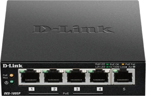 D-LINK SWITCH 5 PUERTOS 10/100 (1 PoE)