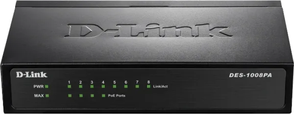 D-LINK SWITCH 8 PUERTOS 10/100 (4 PoE)