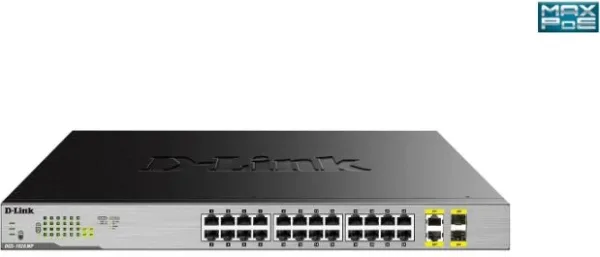 D-LINK SWITCH 24 PUERTOS 10/100/1Gbit RACK PoE