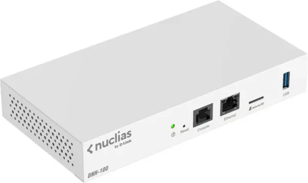 Hub d - link dnh - 100 nuclias connect inalambrico 1 puerto gigbabit ethernet 10 - 100 - 1000 1 puerto de consola 1 usb 1 micro sd
